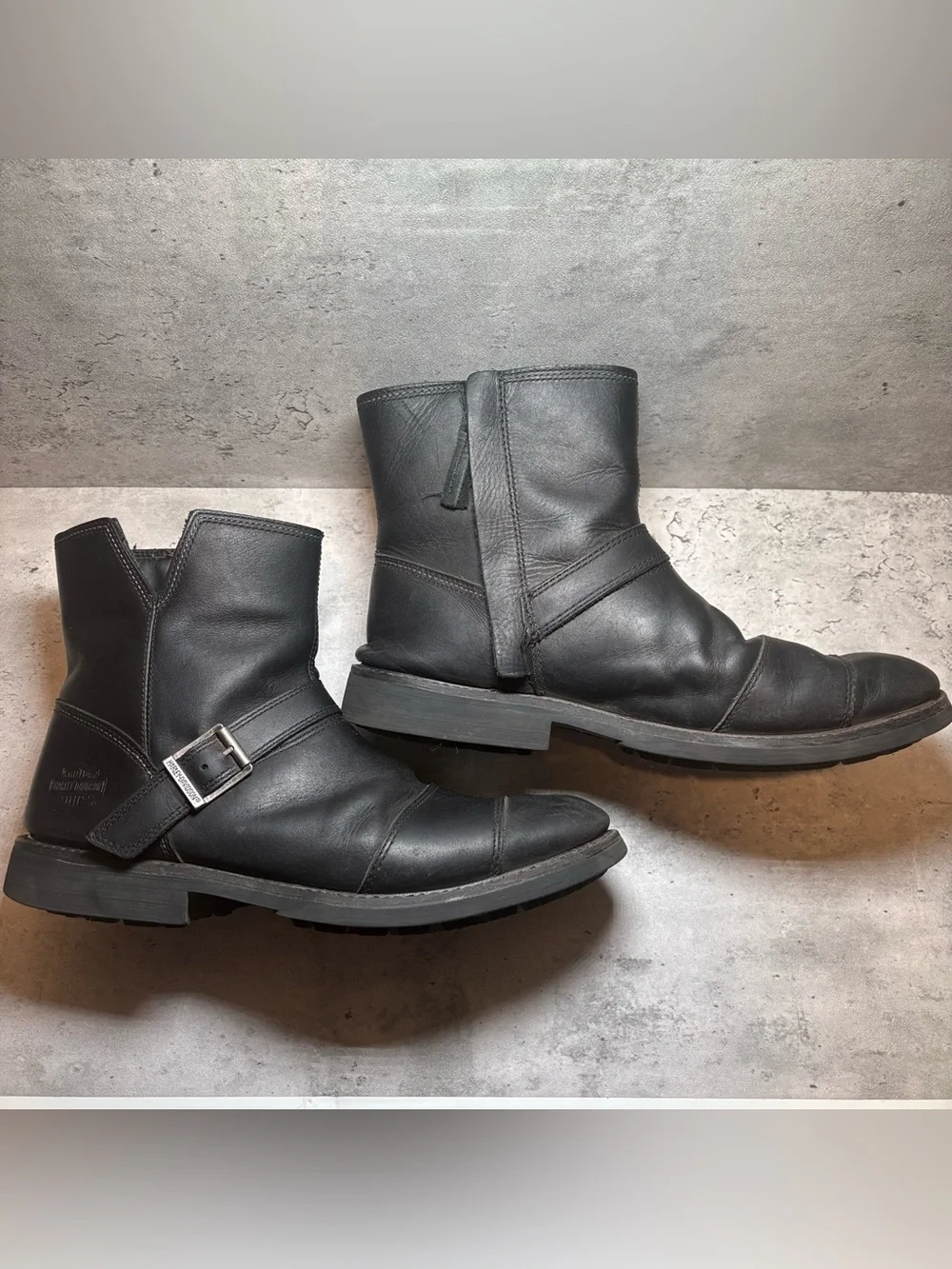 Harley-Davidson Proctor Buckle Motorcycle Black Leather Boots Men's Size 11M